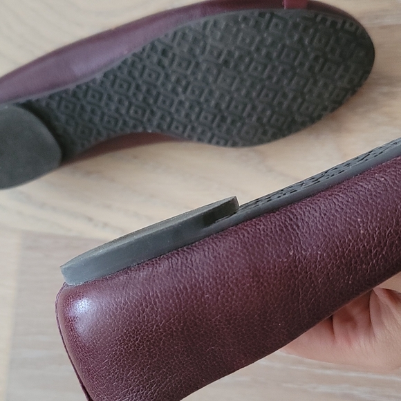TORY BURCH  Burgundy Mini Miller flats - Picture 7 of 8